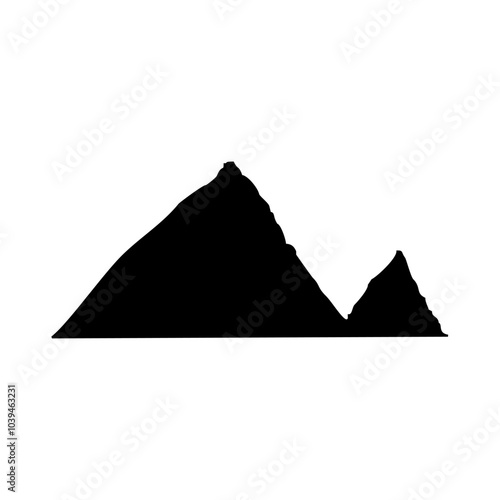 mountain silhouette vector icon
