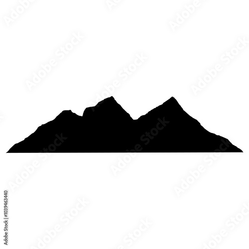mountain silhouette vector icon
