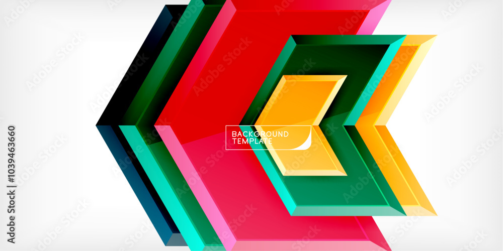 Vector 3d arrow techno design template Vector 3d arrow techno design template