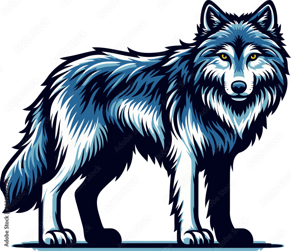 Fototapeta premium Wolf vector and illustration.