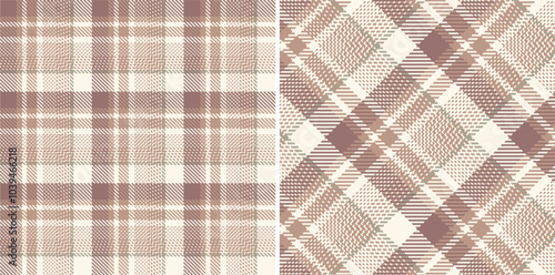 Vector checkered pattern. Tartan, textured seamless twill for flannel shirts, duvet covers, other autumn winter textile mills. Vector Format