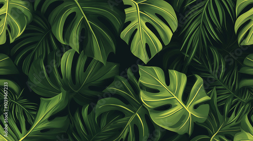 Tropical plant leaf background high-definition 