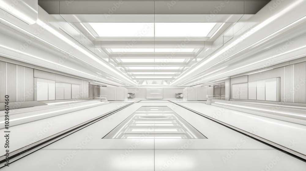 Obraz premium Futuristic Cleanroom with Advanced Machinery Elements