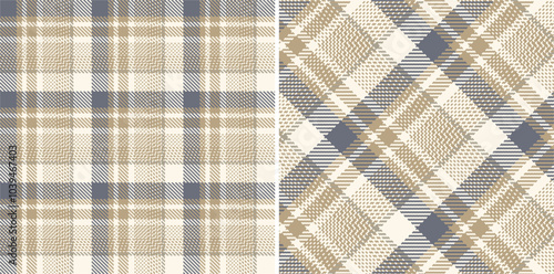 Vector checkered pattern. Tartan, textured seamless twill for flannel shirts, duvet covers, other autumn winter textile mills. Vector Format
