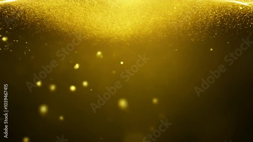 Wallpaper Mural Small golden particles moving in slow motion on black background. Towards Camera. 4K Video Torontodigital.ca