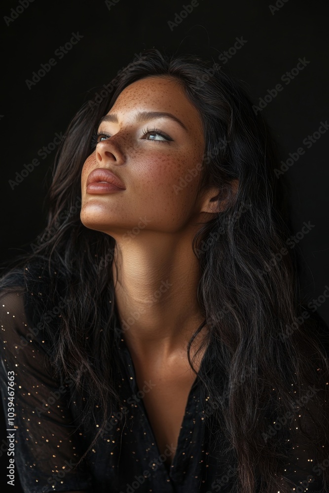 Confident woman with vitiligo, Generative AI Confident woman with vitiligo, Generative AI
