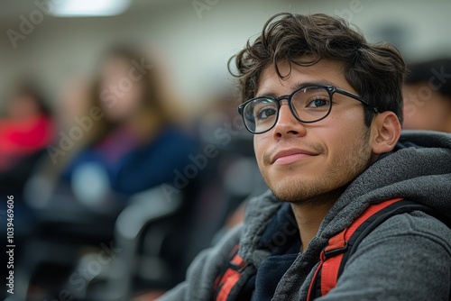 Disabled student in classroom, Generative AI