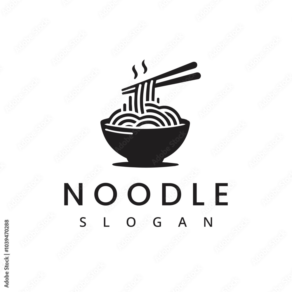 Noodle logo design template,ramen and spagethi icon with chopstick symbol Noodle logo design template,ramen and spagethi icon with chopstick symbol