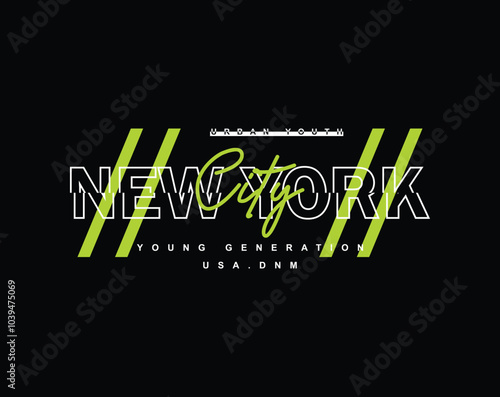 New York City urban style brand typography for t shirt, apparel and other print uses