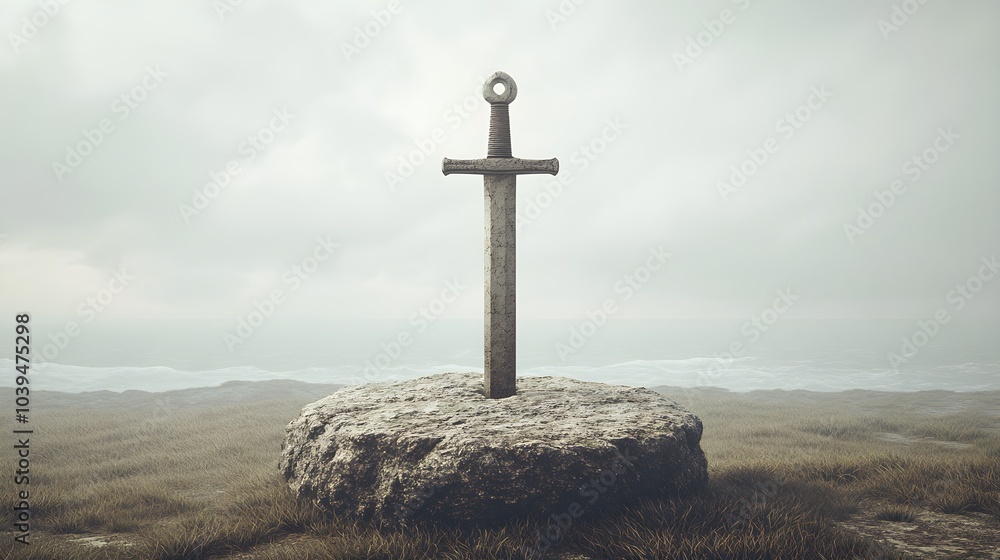 Highlander Sword on Cliffside Highlander Sword on Cliffside