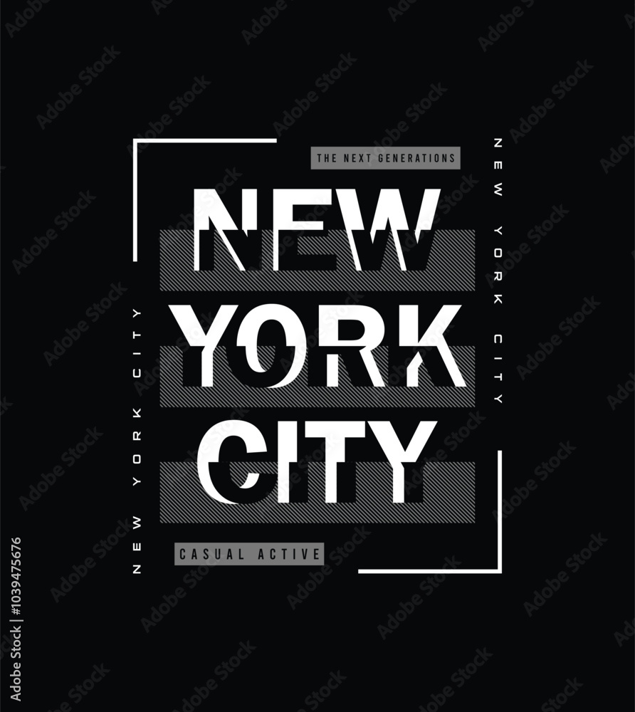 Obraz premium New York City urban style brand typography for t shirt, apparel and other print uses