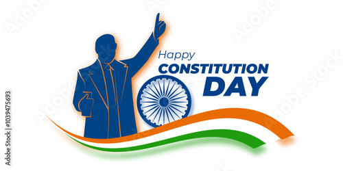 Vector illustration of India Constitution Day social media template
