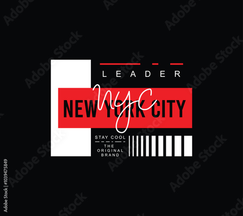 New York City urban style brand typography for t shirt, apparel and other print uses