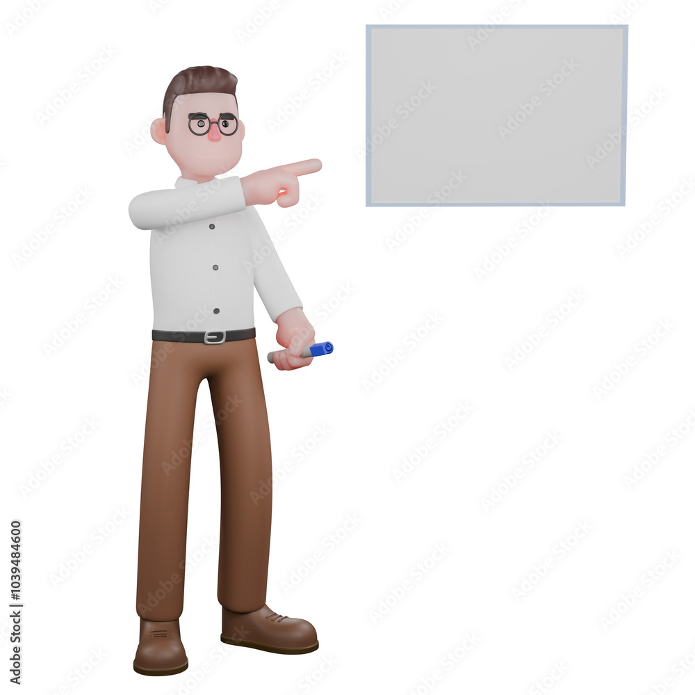 Illustration of a Professional Sociologist. A male sociologist is standing next to a whiteboard while pointing forward. Social Research Model Illustration of a Professional Sociologist. A male sociologist is standing next to a whiteboard while pointing forward. Social Research Model