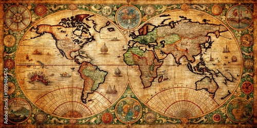 Ancient Map Mundi, offering a glimpse into medieval cartography and worldview.