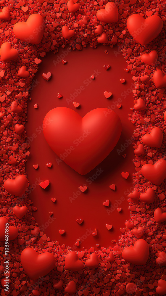 Valentine's Day heart pattern illustration Valentine's Day heart pattern illustration