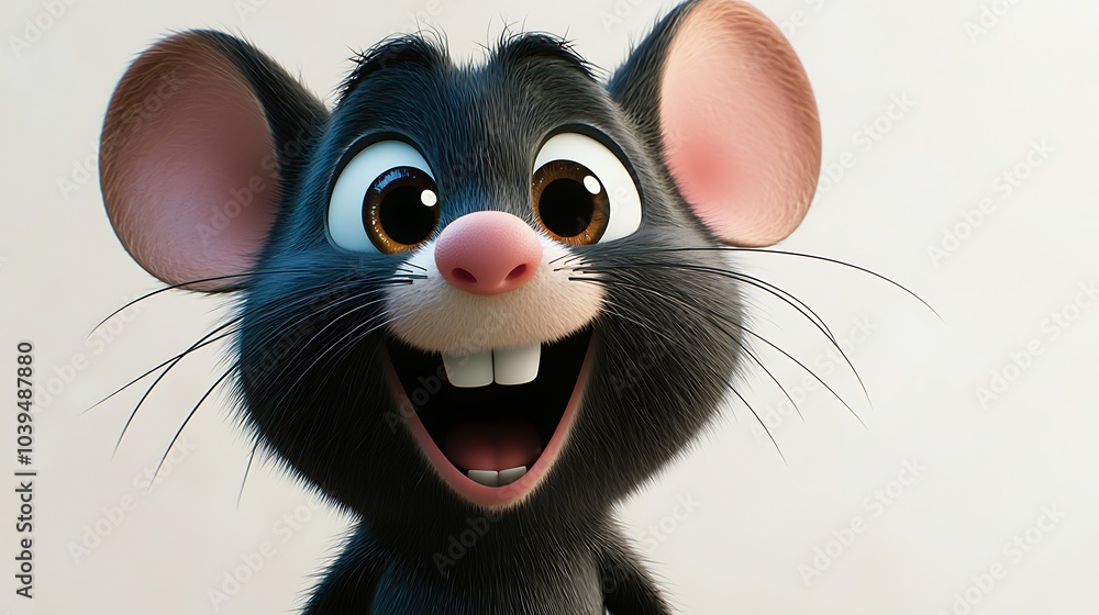 Cheeky Mouse with Big Smile: A cartoon mouse with big, bright eyes and a wide, toothy grin, exudes pure joy and playful charm. This adorable character brings a touch of whimsy to any project. Cheeky Mouse with Big Smile: A cartoon mouse with big, bright eyes and a wide, toothy grin, exudes pure joy and playful charm. This adorable character brings a touch of whimsy to any project.