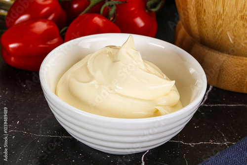 Creamy dip dressing sauce Mayonnaise photo