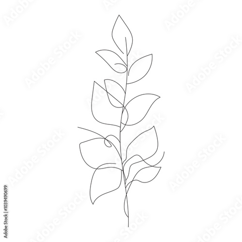 Wallpaper Mural Monoline Drawing Flowers Torontodigital.ca