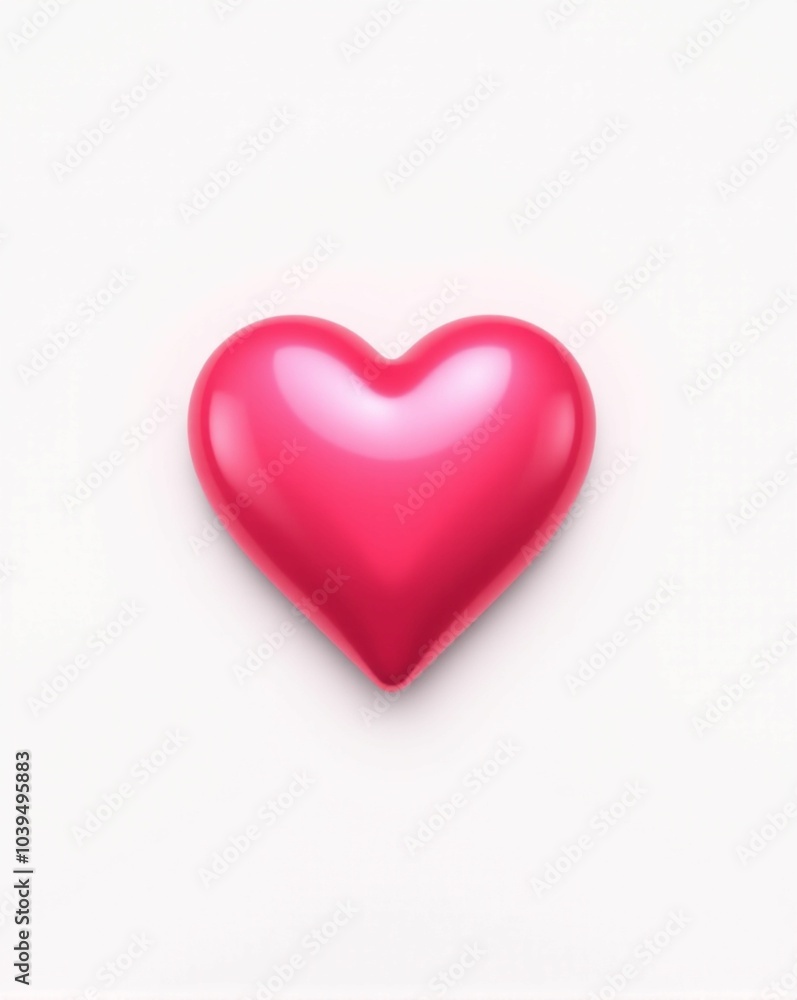 glossy red heart on white background glossy red heart on white background