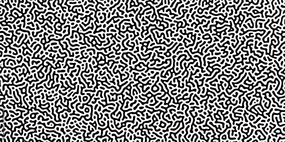 Organic seamless patterns with rounded lines Diffusion reaction background. Monochrome background of natural organic forms motion. Overlay template abstract Turing organic wallpaper background. Organic seamless patterns with rounded lines Diffusion reaction background. Monochrome background of natural organic forms motion. Overlay template abstract Turing organic wallpaper background.