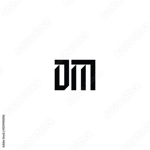 Wallpaper Mural DM monogram logo design letter text name symbol monochrome logotype alphabet character simple logo Torontodigital.ca