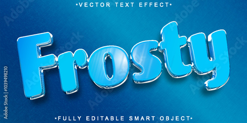 Ice Frosty Vector Fully Editable Smart Object Text Effect