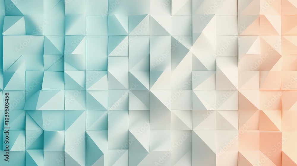 Fototapeta premium Light Faded Gradient Background with Geometric Shapes