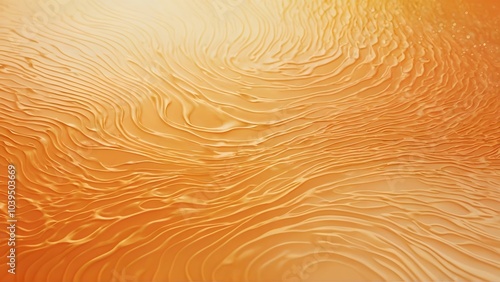 Orange and gold dust ripple spreading on a muted autumn-themed background. AI-generated. 