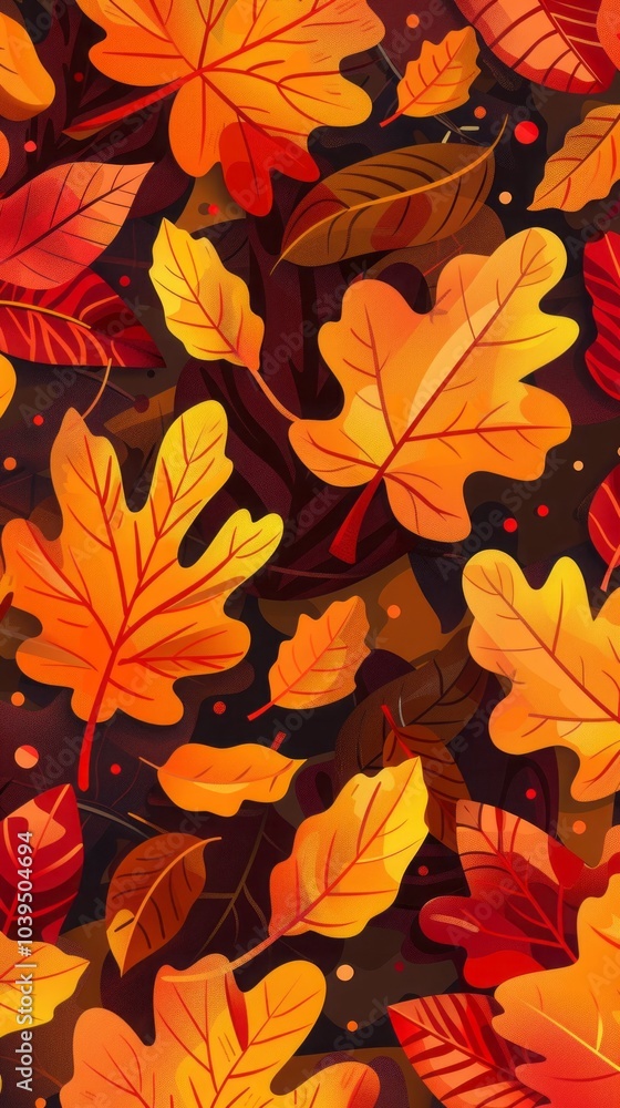 autumn leaves background flat illustration. autumn leaves background flat illustration.
