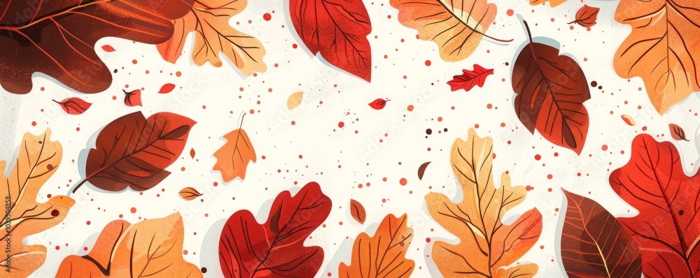 autumn leaves background flat illustration. autumn leaves background flat illustration.
