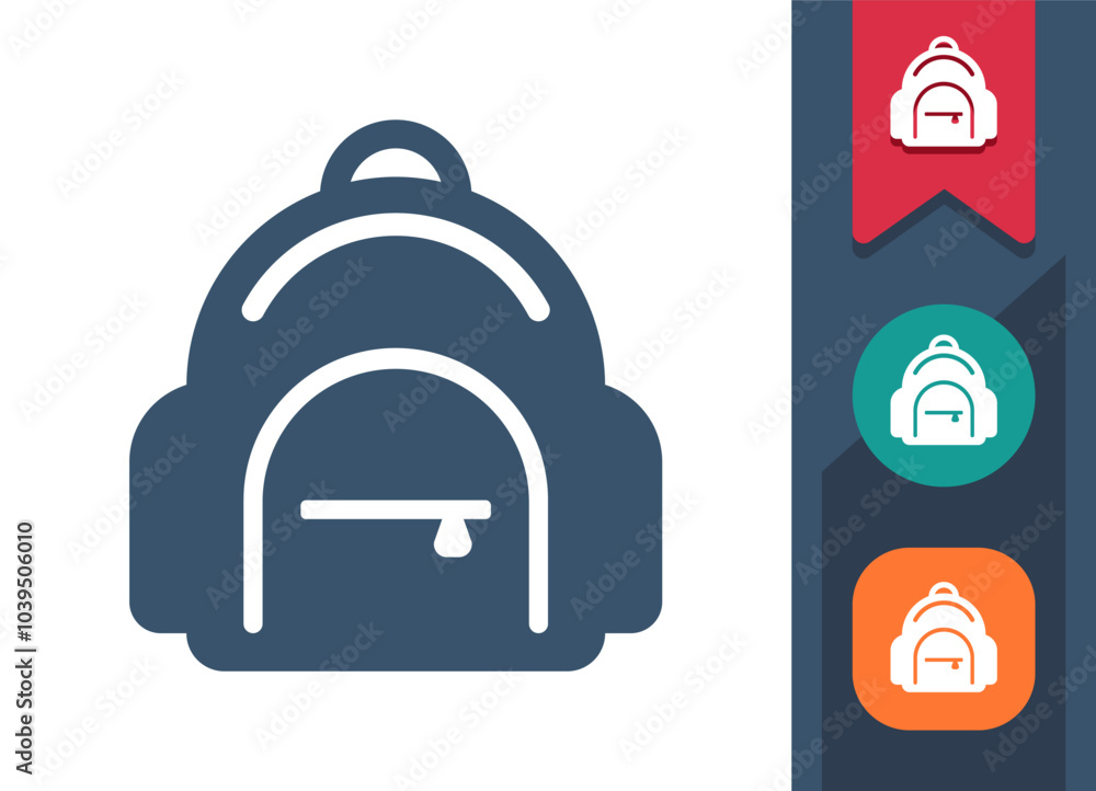 Obraz premium School Bag, Backpack Icon