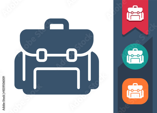 School Bag, Backpack Icon
