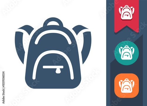 School Bag, Backpack Icon