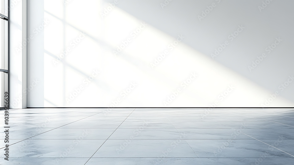 A clean and modern interior space with large windows and a concrete floor. The light from the window casts soft shadows on the wall and floor, creating a sense of calm and tranquility. A clean and modern interior space with large windows and a concrete floor. The light from the window casts soft shadows on the wall and floor, creating a sense of calm and tranquility.