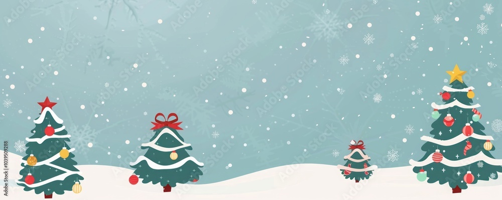 Christmas background with tree and snow illustration. Christmas background with tree and snow illustration.