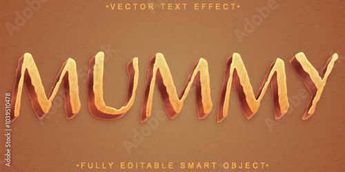 Mummy Vector Fully Editable Smart Object Text Effect
