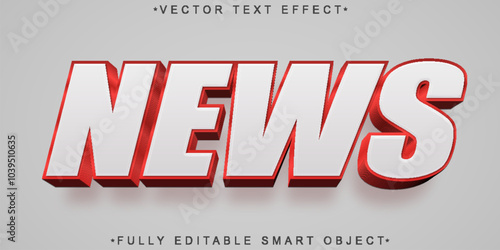 News Vector Fully Editable Smart Object Text Effect