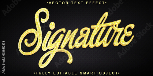 Handwrite Signature Vector Fully Editable Smart Object Text Effect