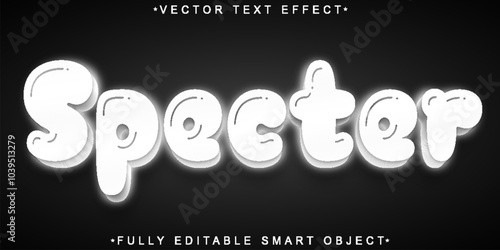 Black Specter Vector Fully Editable Smart Object Text Effect