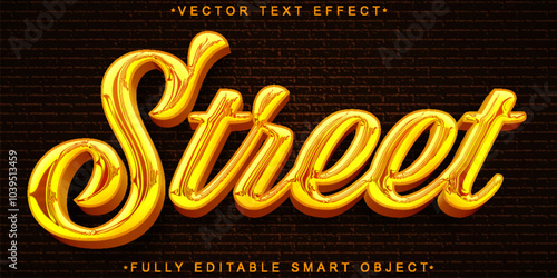 Street Vector Fully Editable Smart Object Text Effect