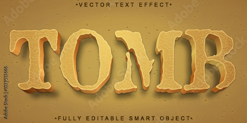 Tomb Vector Fully Editable Smart Object Text Effect
