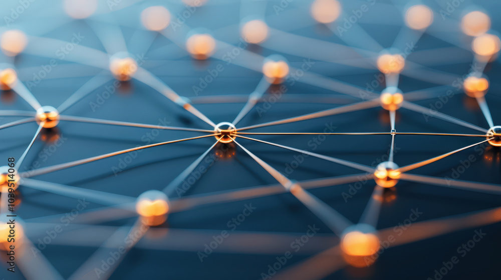 Abstract technology network with glowing nodes creates captivating visual of interconnectedness and innovation. intricate design symbolizes data flow and communication Abstract technology network with glowing nodes creates captivating visual of interconnectedness and innovation. intricate design symbolizes data flow and communication