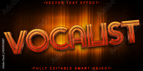 Vocalist Vector Fully Editable Smart Object Text Effect