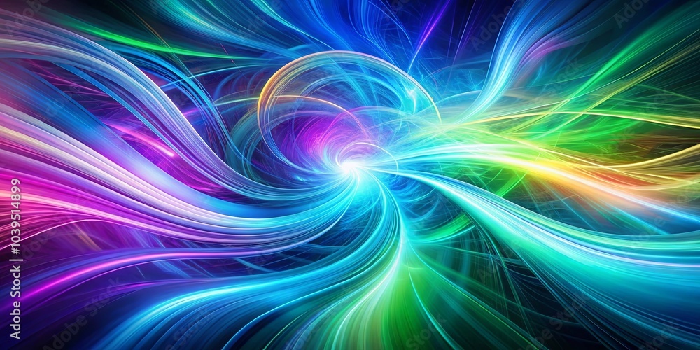 Abstract Swirling Lines of Radiant Colors Confluence in a Dynamic Display of Light and Movement Abstract Swirling Lines of Radiant Colors Confluence in a Dynamic Display of Light and Movement