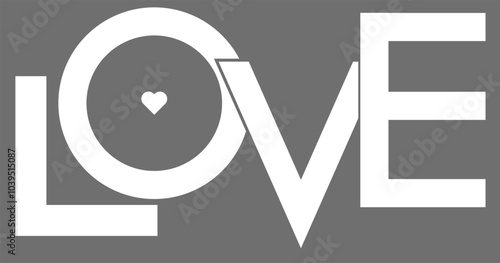 Love text in retro style typography vector illustration. Trendy typography vector illustration for celebrate Happy Valentine's Day. Short phrase for valentines t shirt design. Editable text.