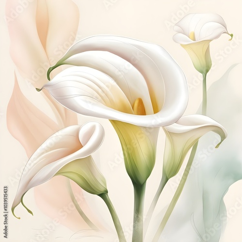 bouquet of white lilies