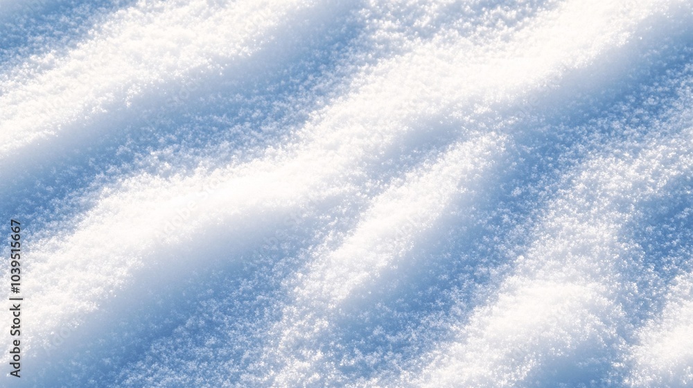 Obraz premium Detailed view of freshly fallen snow with soft textures, creating a serene and peaceful winter landscape. Ideal for seasonal and nature-themed projects.