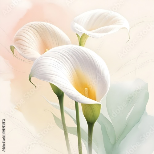 white calla lilies