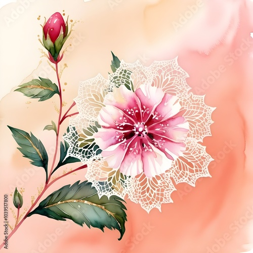 watercolor floral background